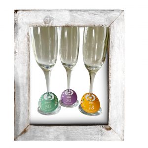 Anniversary Personalised Wine Glass Markers Collection
